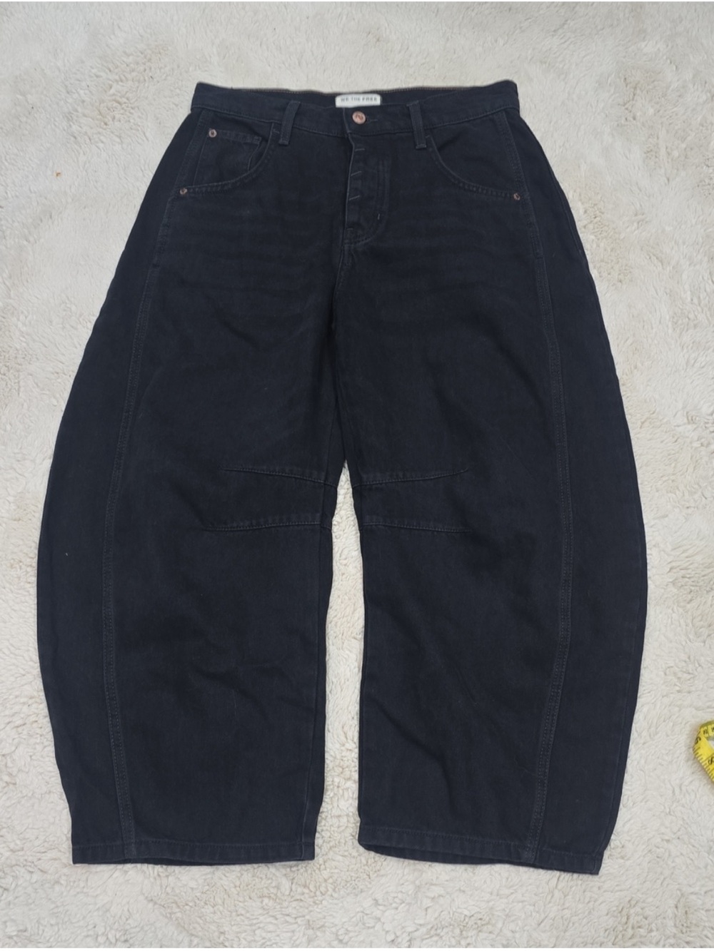 We The Free Black High-Rise Wide-Leg Jeans